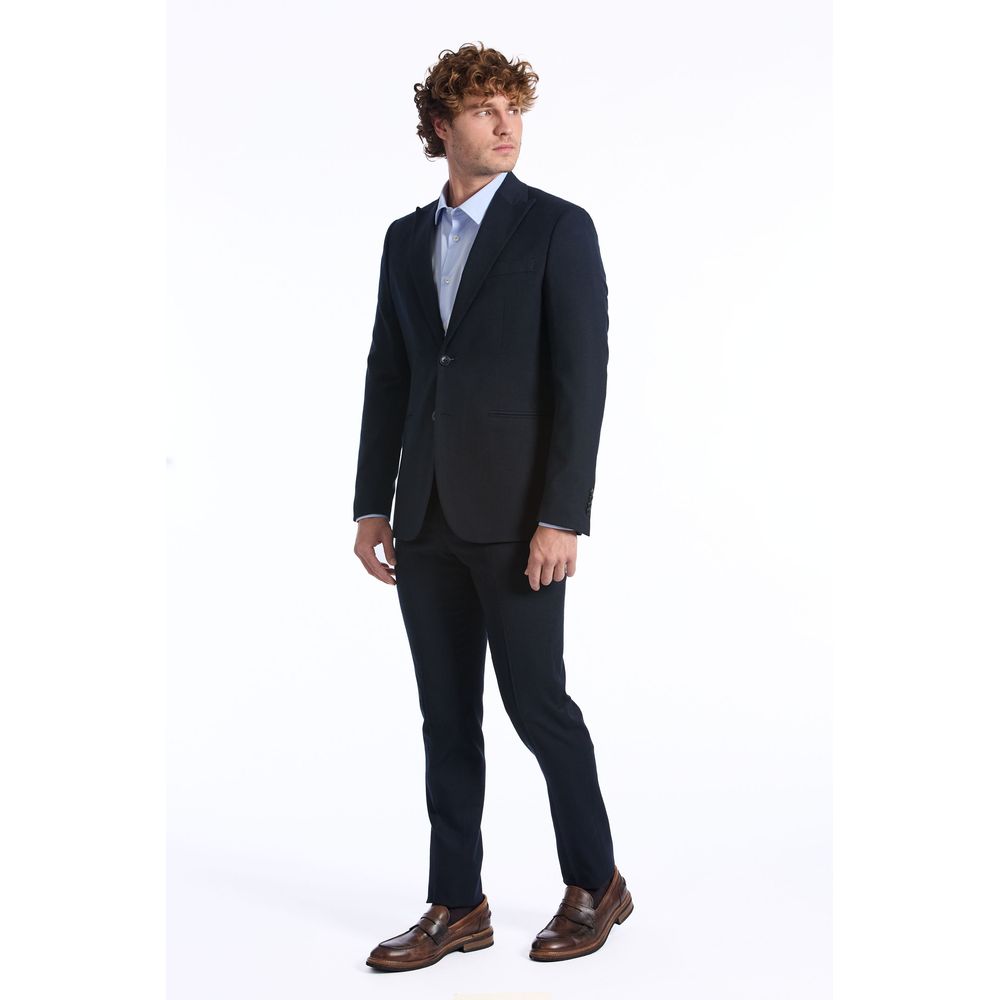 Baldinini Trend Blue Wool Men Suit