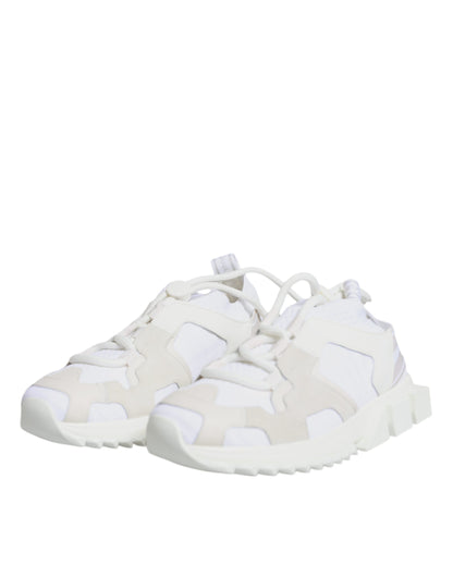 Dolce &amp; Gabbana White Mesh Sorrento Trekking Sneakers Shoes