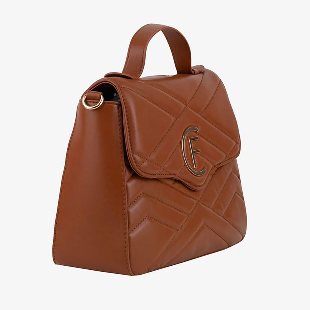 CRISTINAEFFE Brown Artificial Leather Crossbody Bag