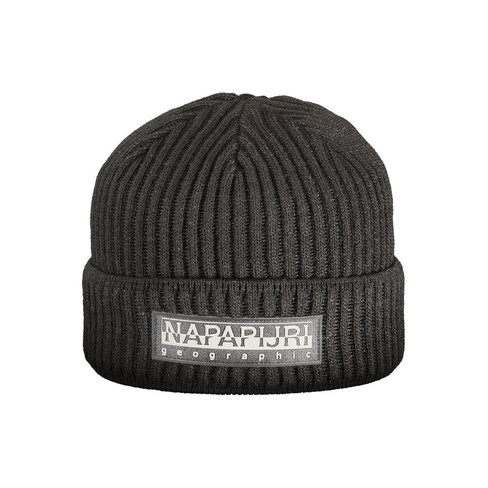 Napapijri Black Acrylic Hats &amp; Cap