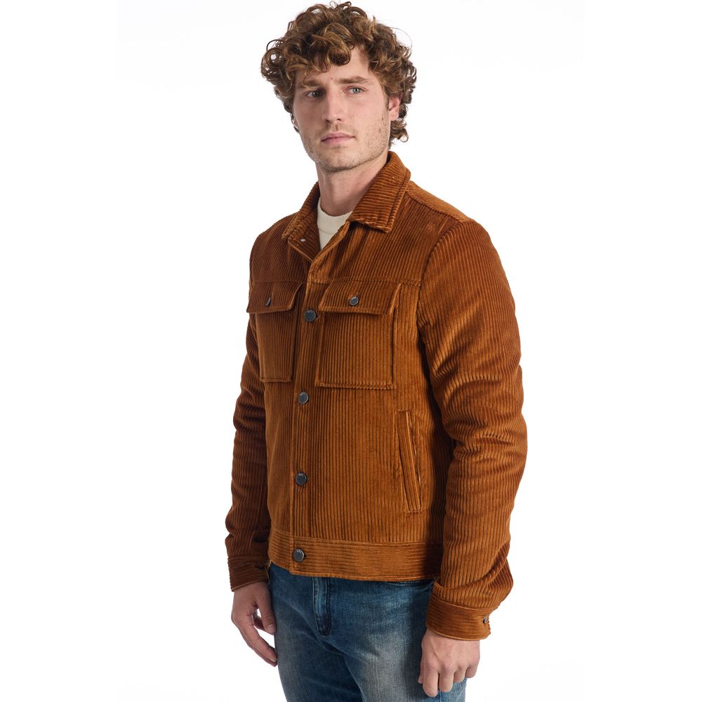 Roberto Pepe Luxury Brown Cotton Jacket