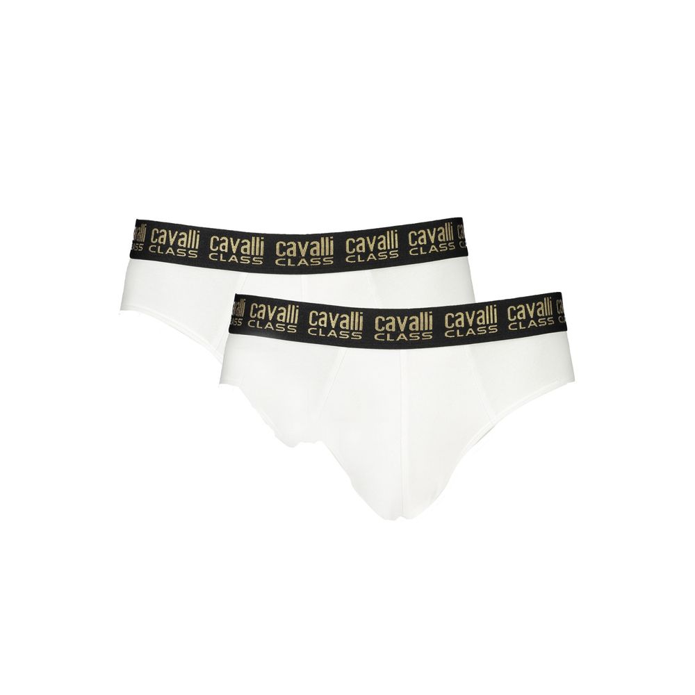 Cavalli Class White Cotton Underwear