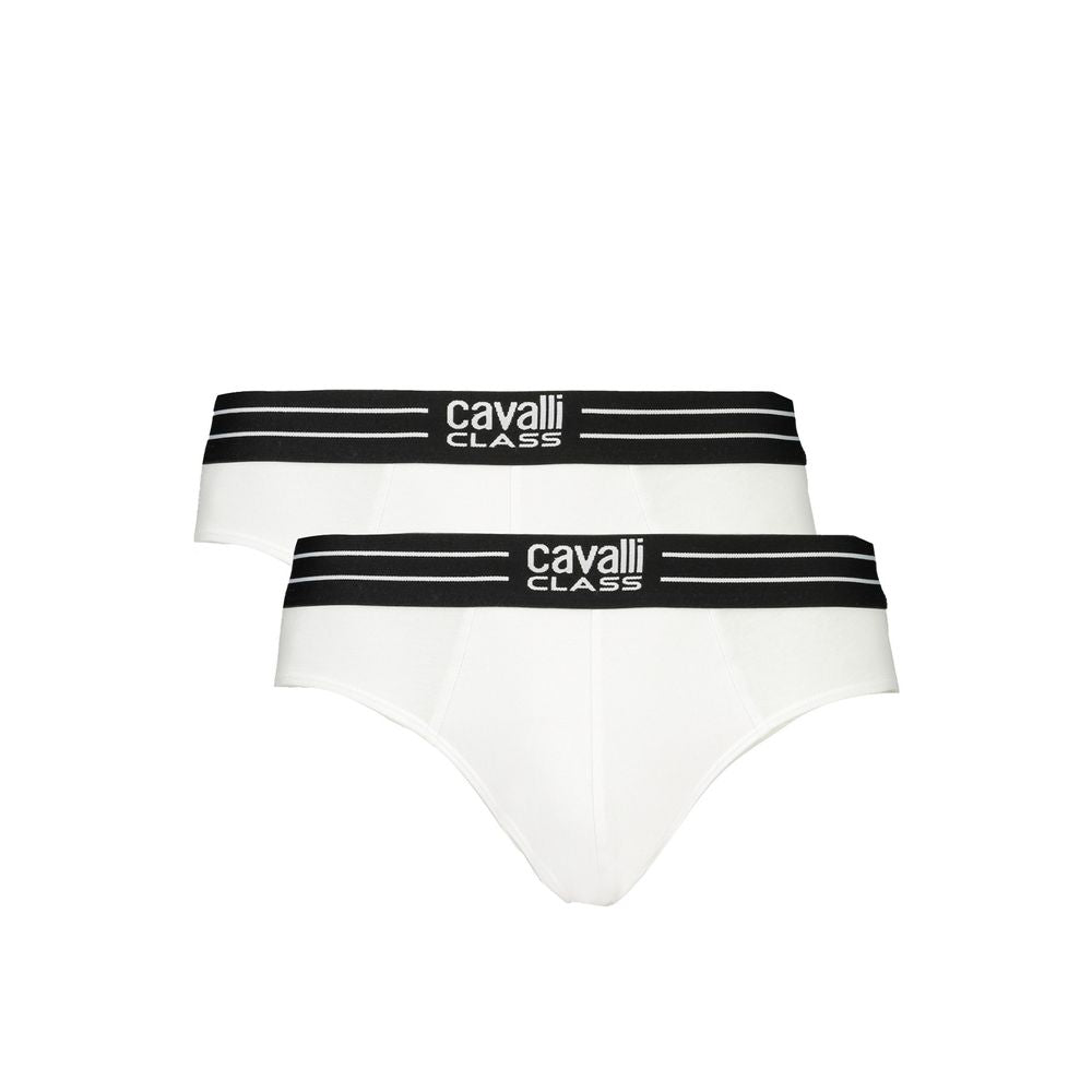 Cavalli Class White Cotton Underwear