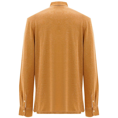 Corneliani Beige Cotton Polo Shirt