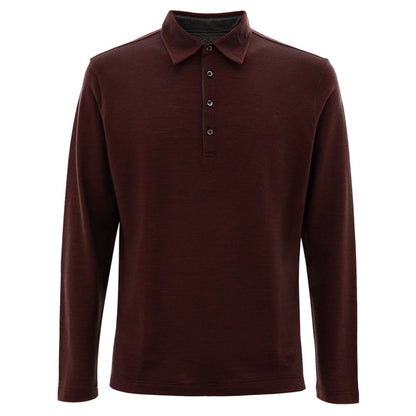 Corneliani Bordeaux Wool Polo Shirt