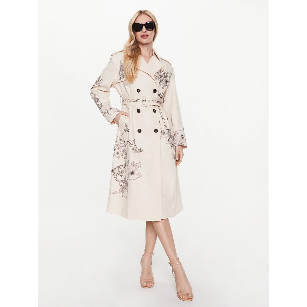 PINKO Beige Cotton Jackets &amp; Coat