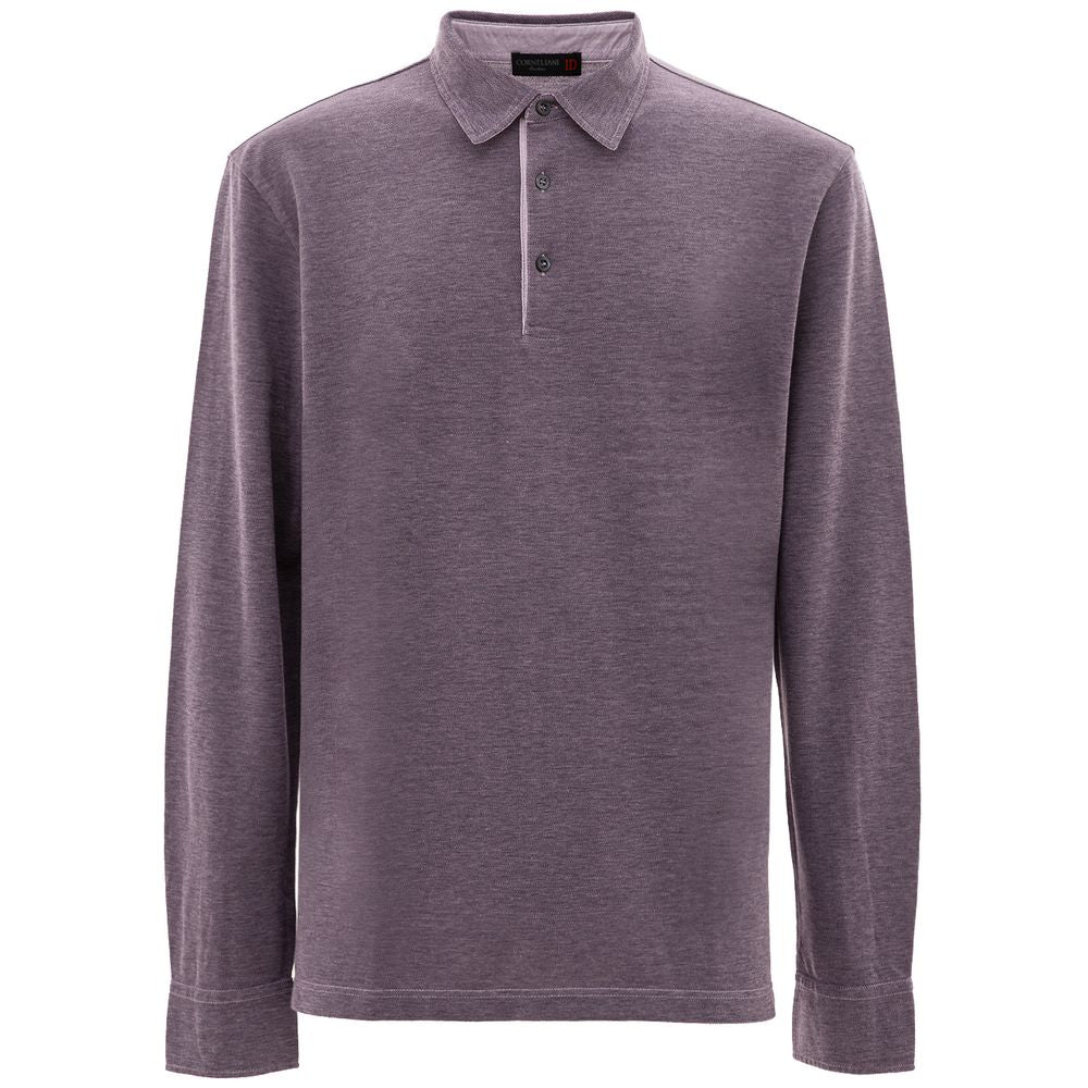 Corneliani Purple Cotton Polo Shirt