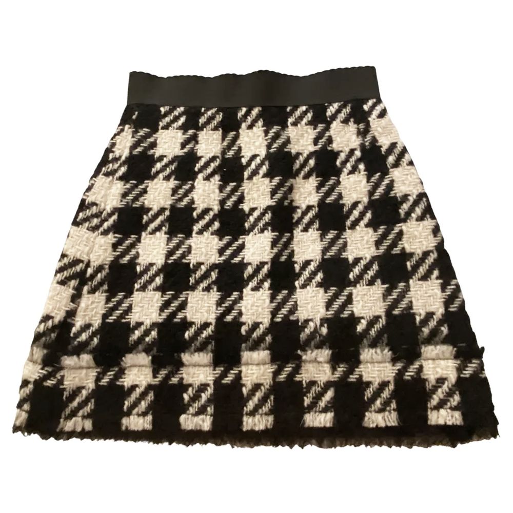 Dolce &amp; Gabbana Black Wool Vergine Skirt