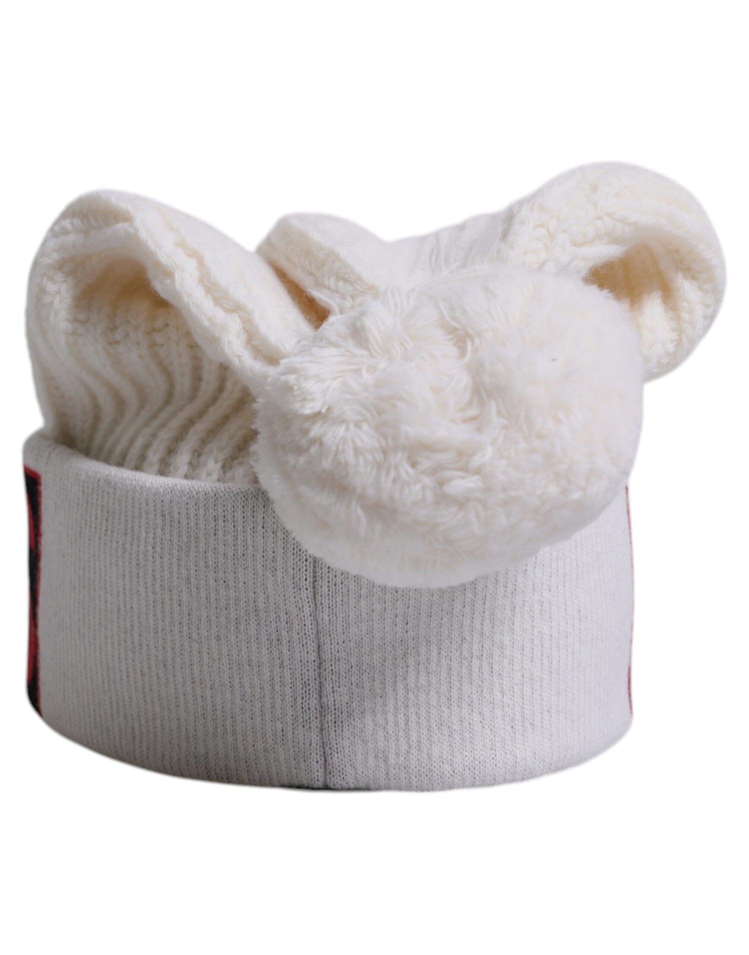 Dolce &amp; Gabbana White Wool Fur Ball Princess Winter Hat