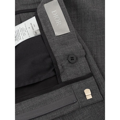 Dior Gray Wool Vergine Jeans &amp; Pant