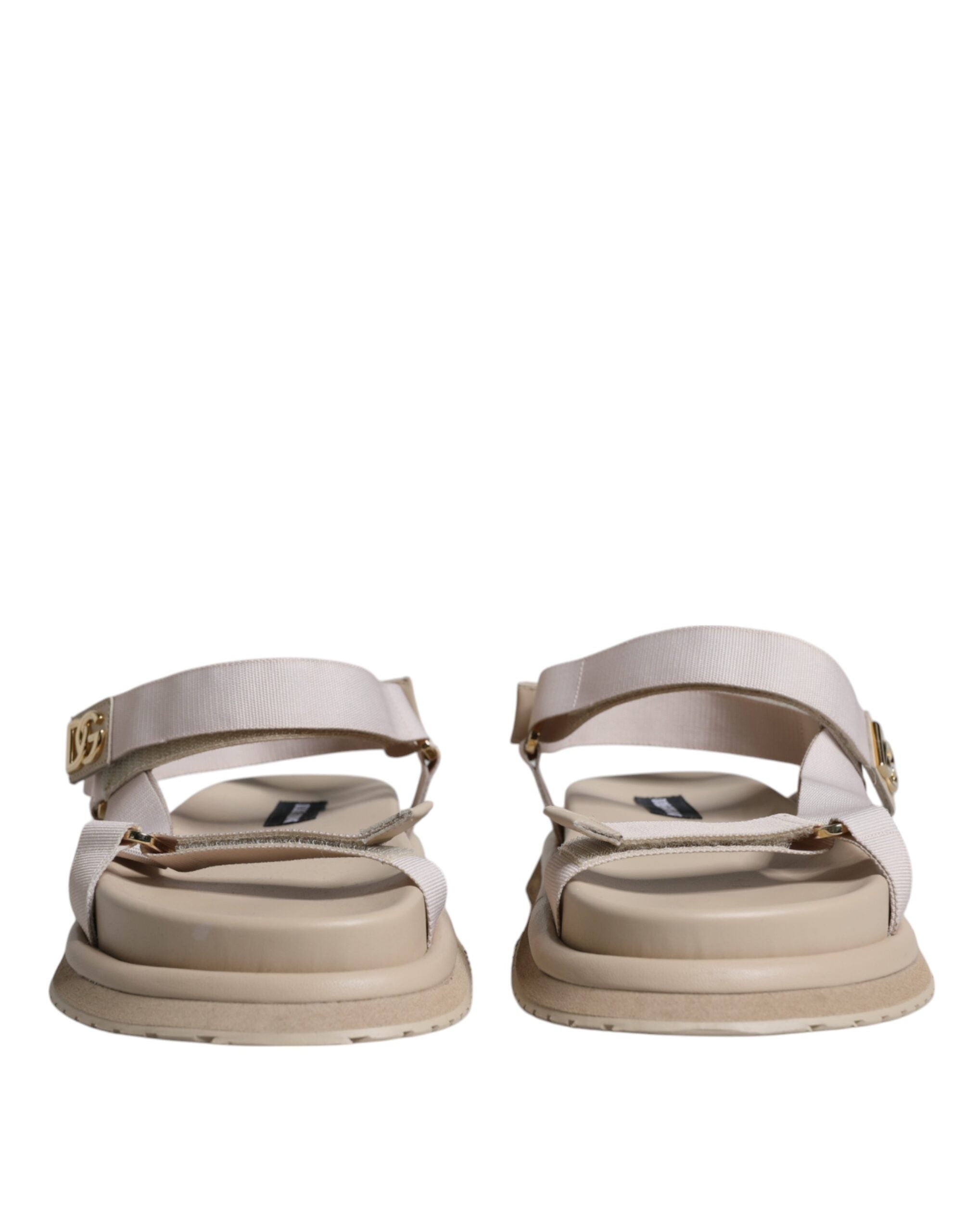 Dolce &amp; Gabbana Beige Nappa Devotion Strap Men Sandals Shoes