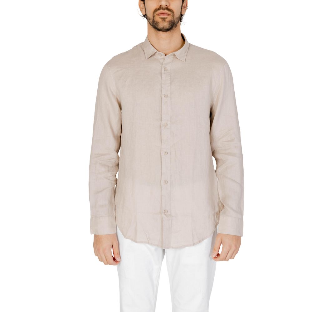 Armani Exchange Beige Linen Shirt