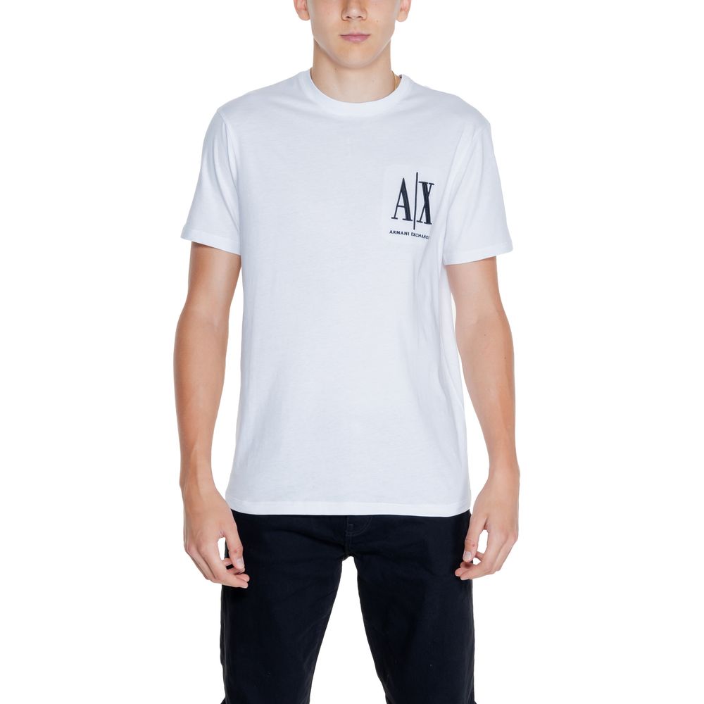 Armani Exchange Black And White Cotton T-Shirt