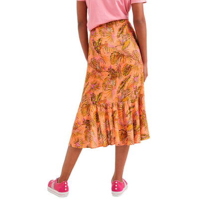 Desigual Orange Viscose Skirt