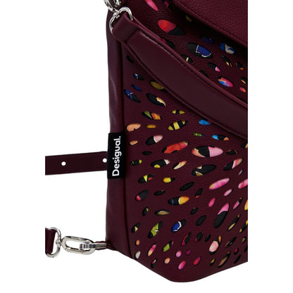 Desigual Bordeaux Polyethylene Backpack