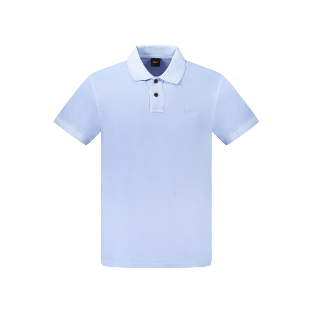 Hugo Boss Light Blue Cotton Polo Shirt