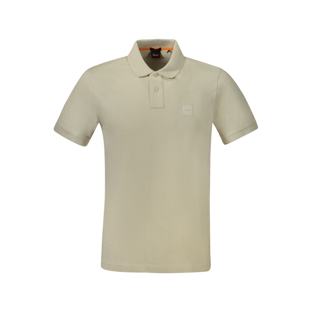 Hugo Boss Beige Cotton Polo Shirt