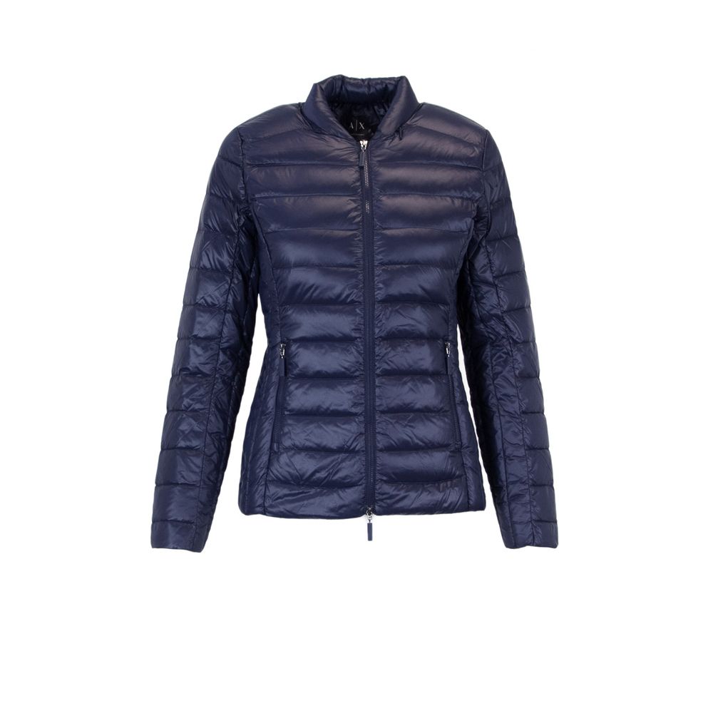 Armani Exchange Blue Polyester Jackets &amp; Coat