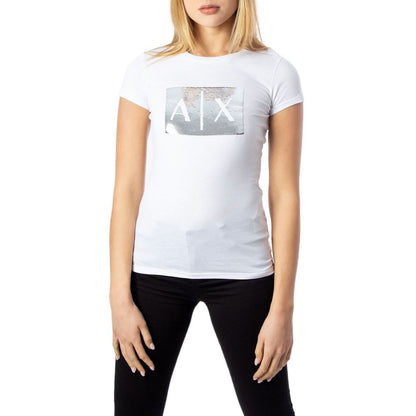 Armani Exchange White Cotton Tops &amp; T-Shirt