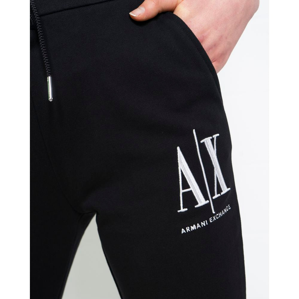 Armani Exchange Black Cotton Jeans &amp; Pant