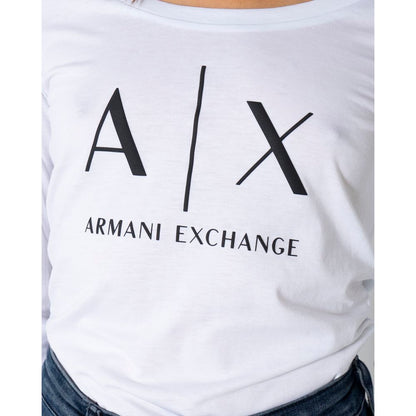 Armani Exchange White Cotton Tops &amp; T-Shirt