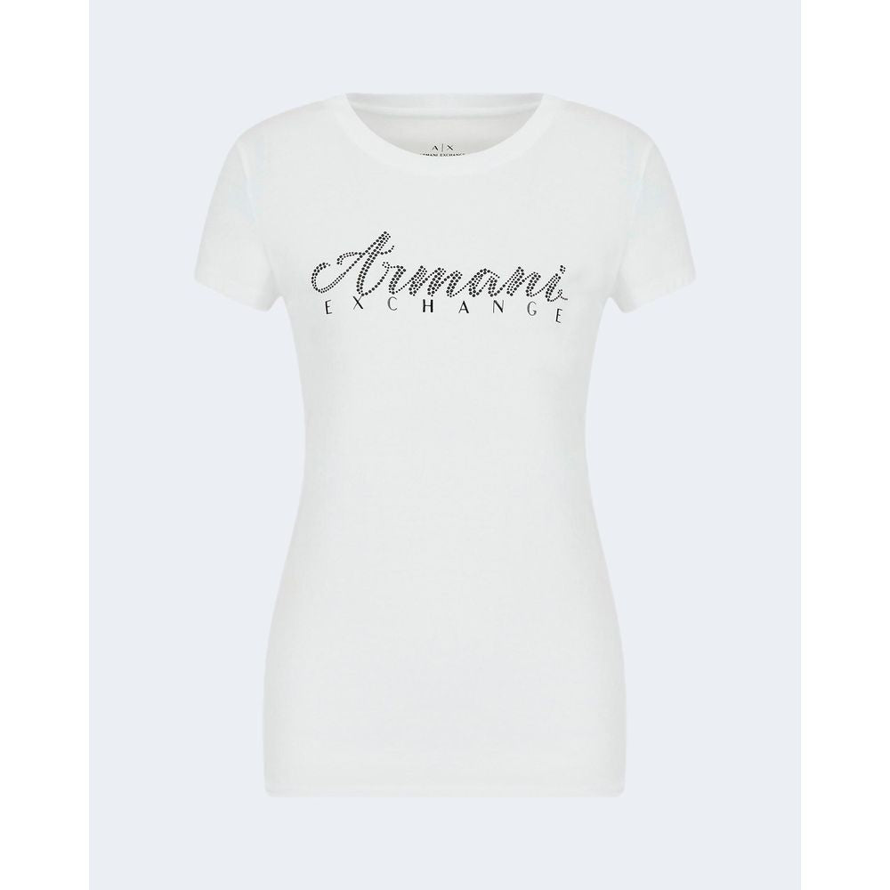 Armani Exchange White Cotton Tops &amp; T-Shirt