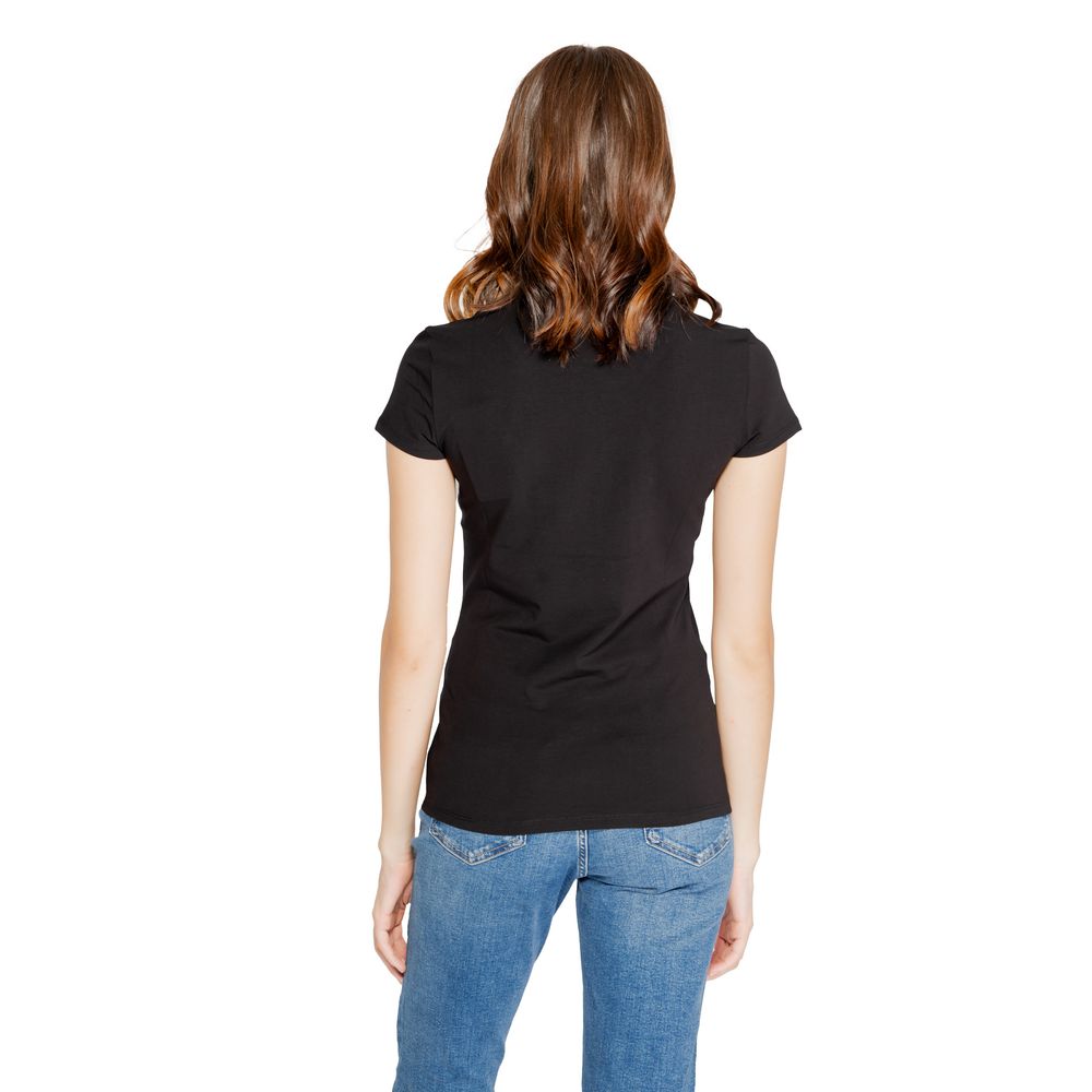 Armani Exchange Black Cotton Tops &amp; T-Shirt