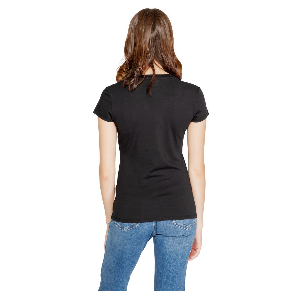 Armani Exchange Black Cotton Tops &amp; T-Shirt