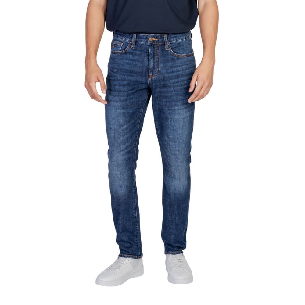 Armani Exchange Blue Cotton Jeans &amp; Pant