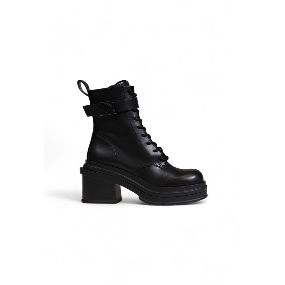 Armani Exchange Black Polyester Boot