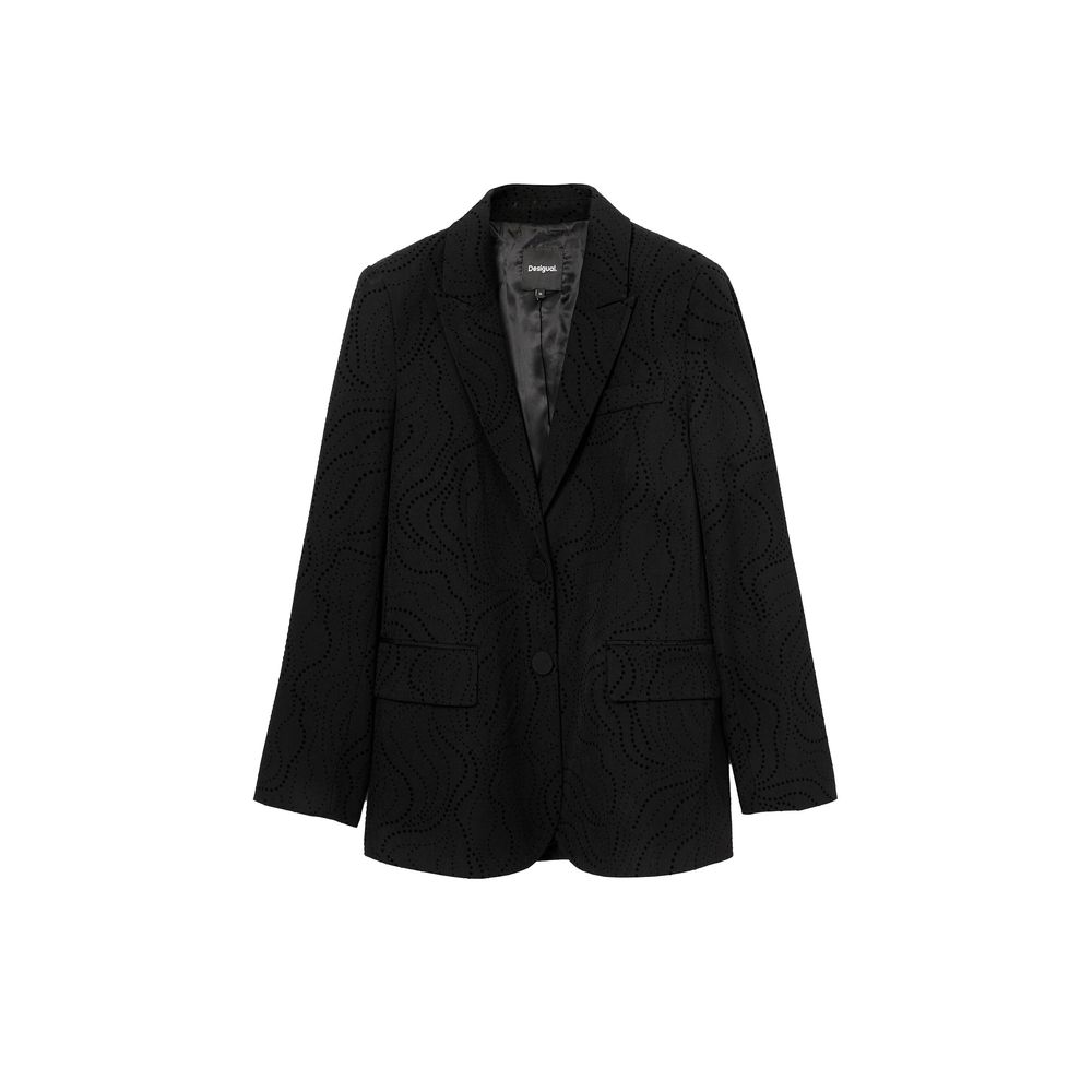 Desigual Black Polyester Suits &amp; Blazer