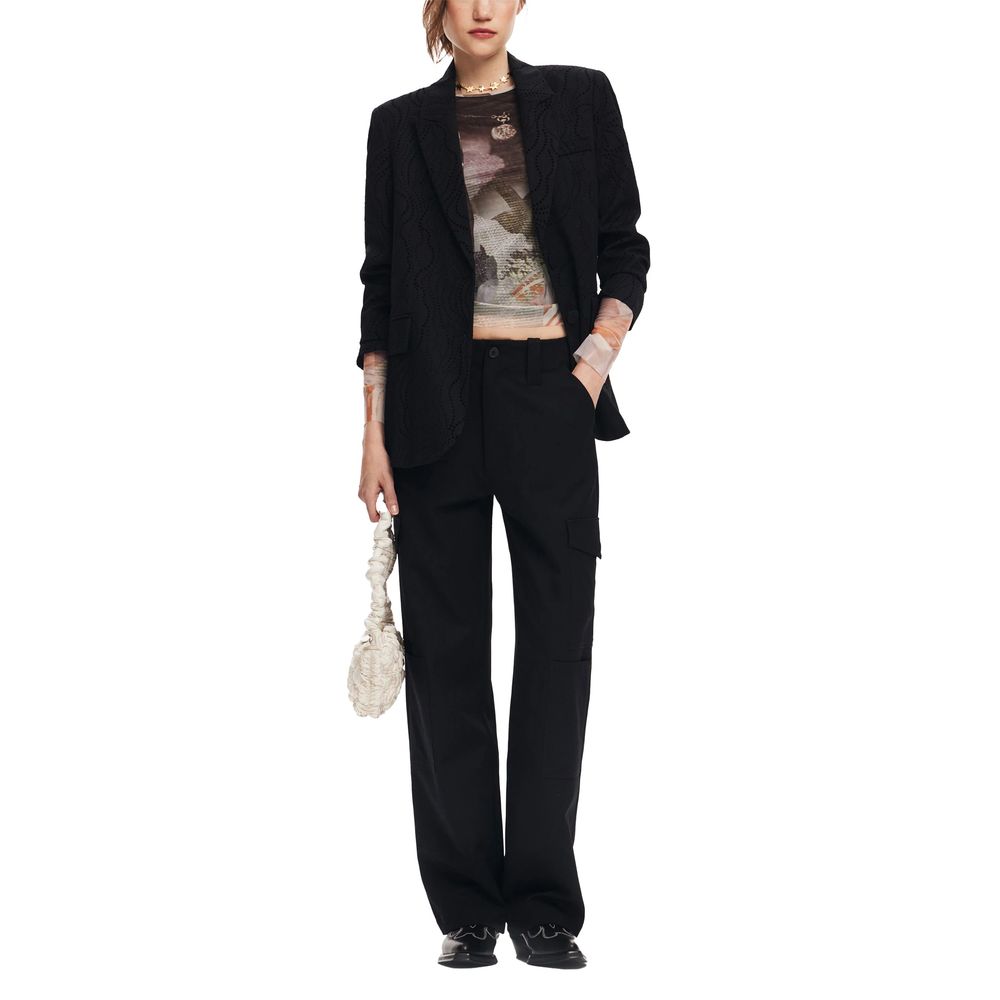 Desigual Black Polyester Suits &amp; Blazer