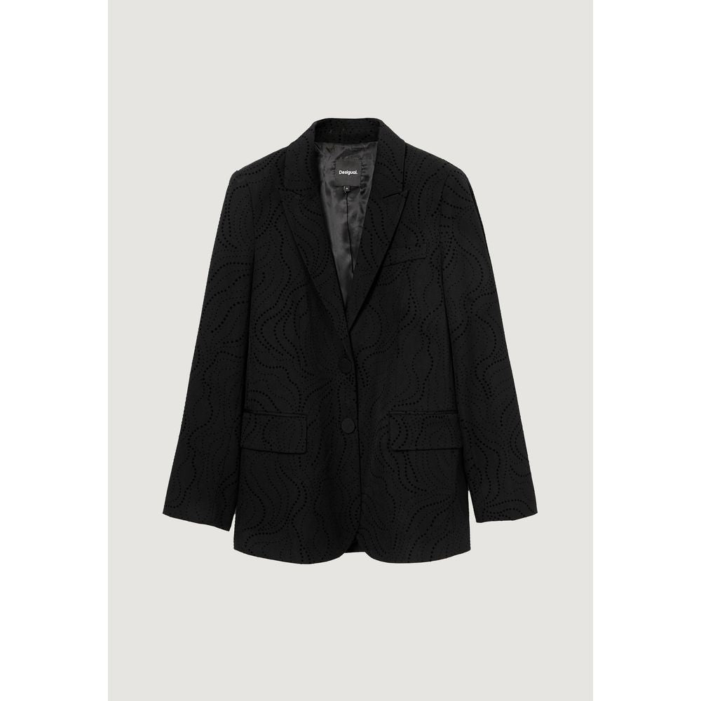 Desigual Black Polyester Suits &amp; Blazer