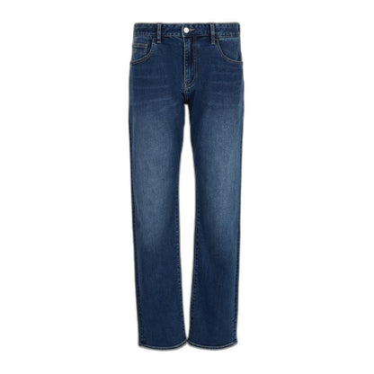 Armani Exchange Blue Cotton Jeans &amp; Pant