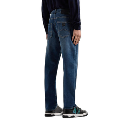 Armani Exchange Blue Cotton Jeans &amp; Pant