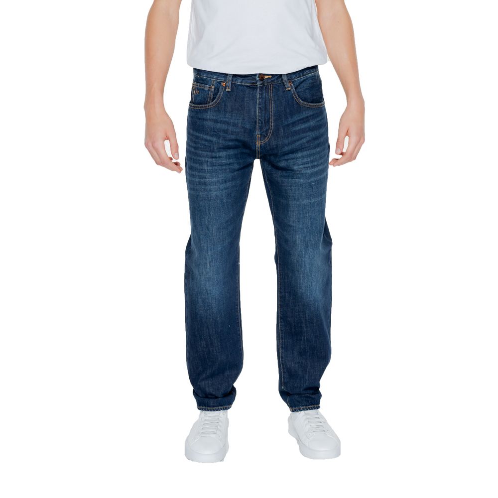 Armani Exchange Blue Cotton Jeans &amp; Pant