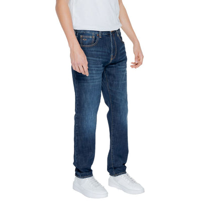 Armani Exchange Blue Cotton Jeans &amp; Pant