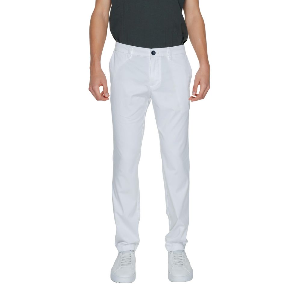 Armani Exchange White Cotton Jeans &amp; Pant