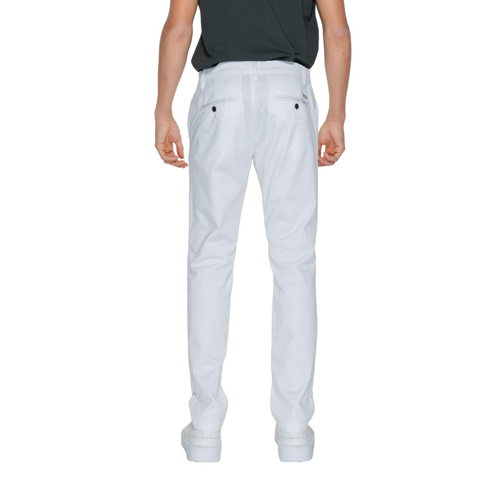 Armani Exchange White Cotton Jeans &amp; Pant