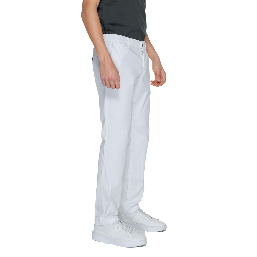 Armani Exchange White Cotton Jeans &amp; Pant