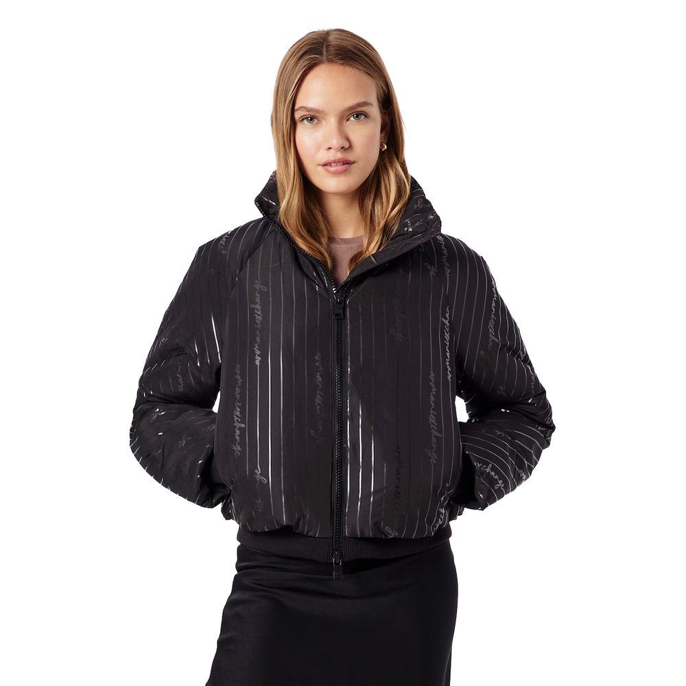 Armani Exchange Black Polyester Jackets &amp; Coat