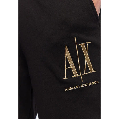 Armani Exchange Black Cotton Jeans &amp; Pant