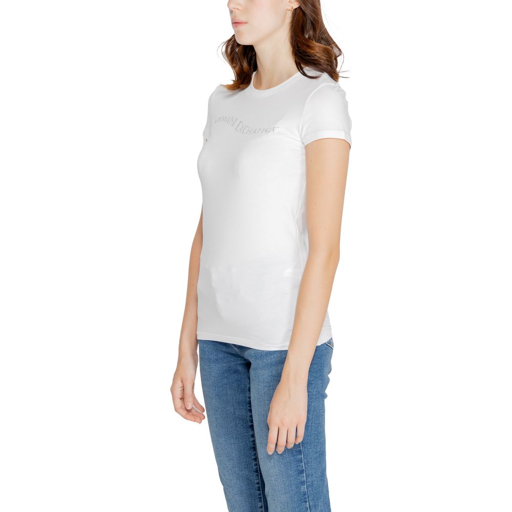 Armani Exchange White Cotton Tops &amp; T-Shirt