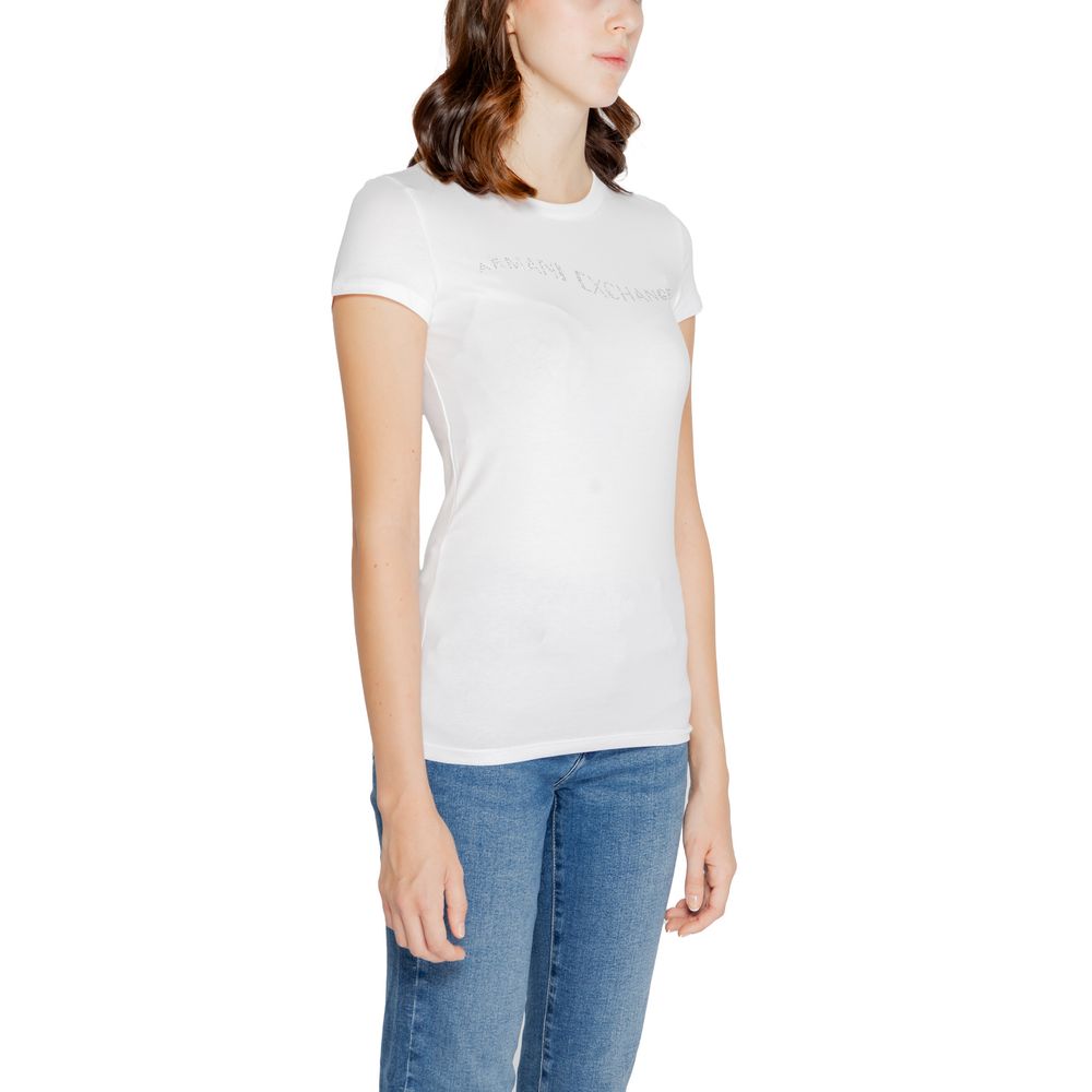 Armani Exchange White Cotton Tops &amp; T-Shirt