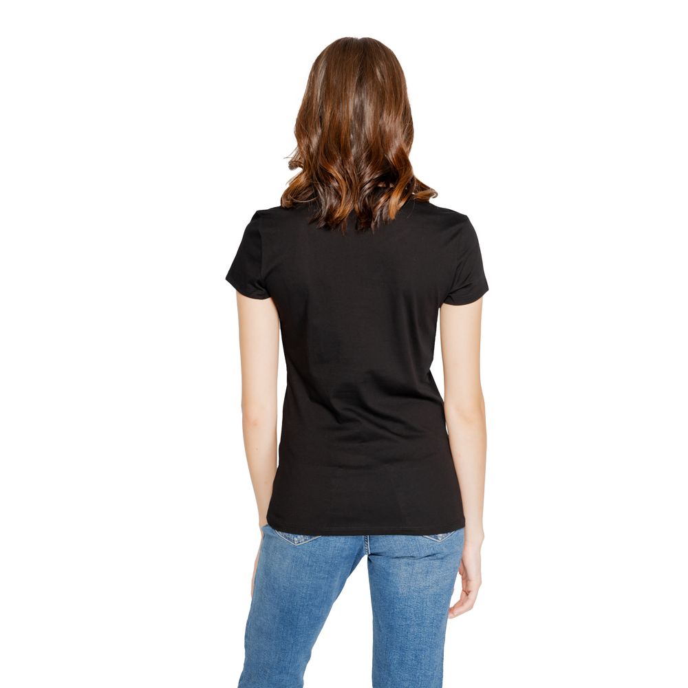 Armani Exchange Black Cotton Tops &amp; T-Shirt