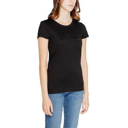 Armani Exchange Black Cotton Tops &amp; T-Shirt