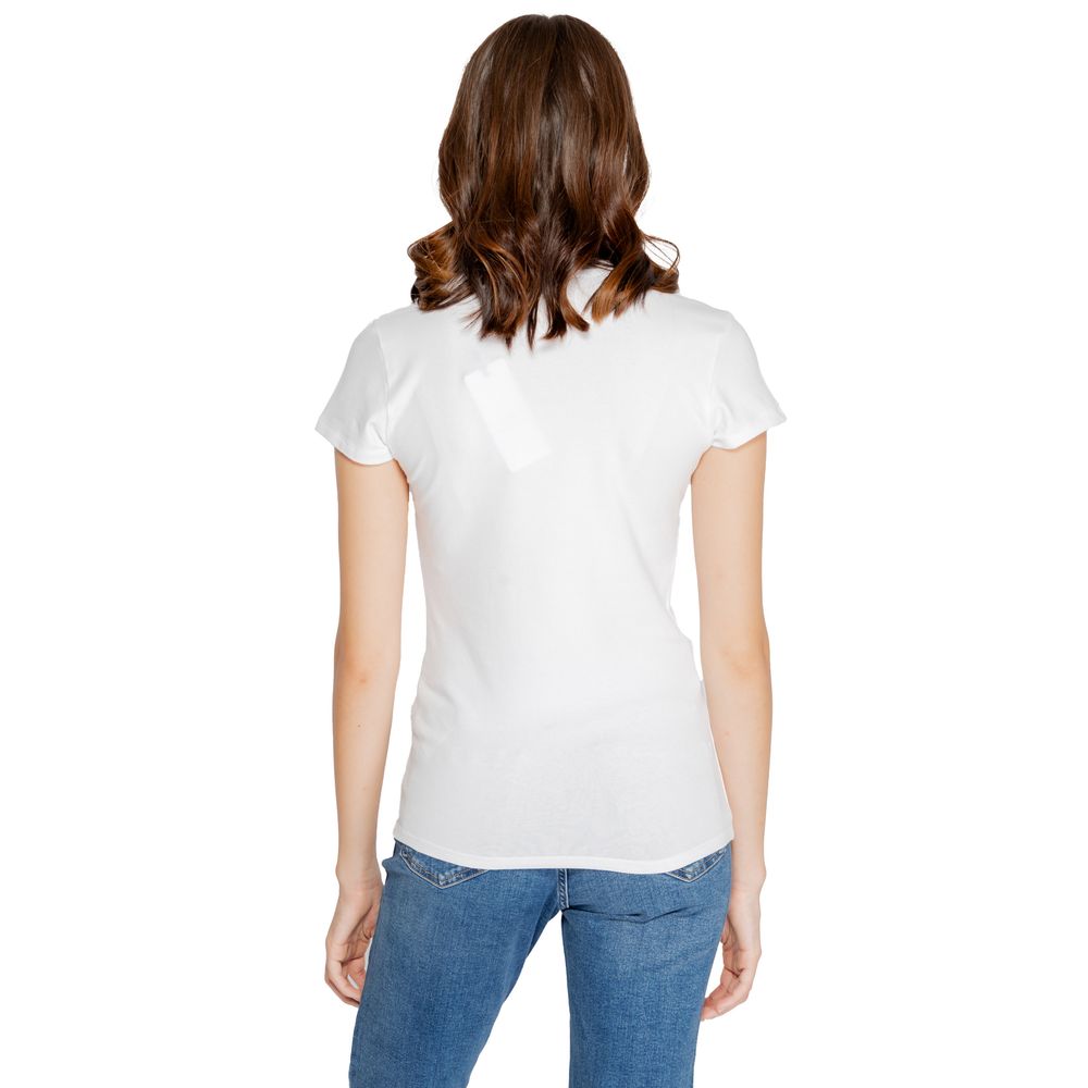 Armani Exchange White Cotton Tops &amp; T-Shirt