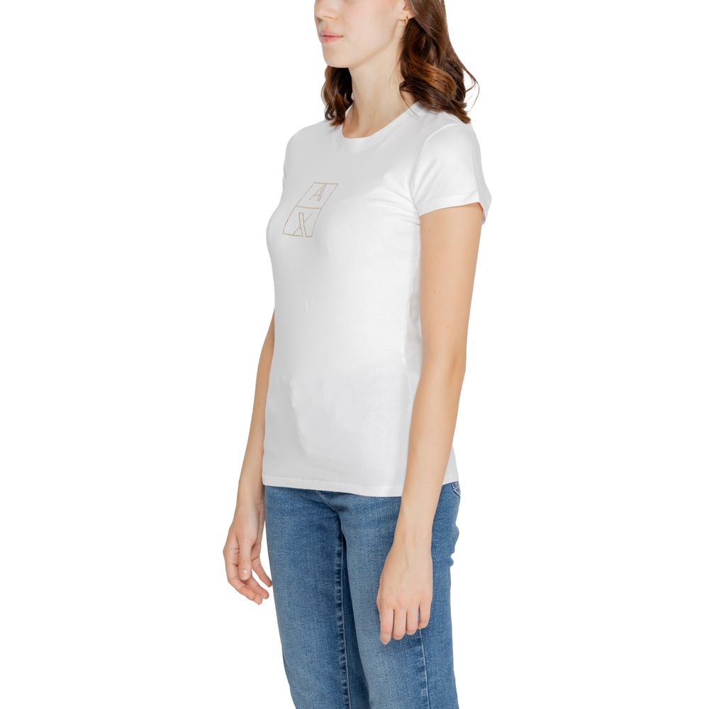 Armani Exchange White Cotton Tops &amp; T-Shirt