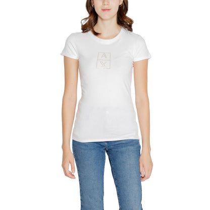 Armani Exchange White Cotton Tops &amp; T-Shirt