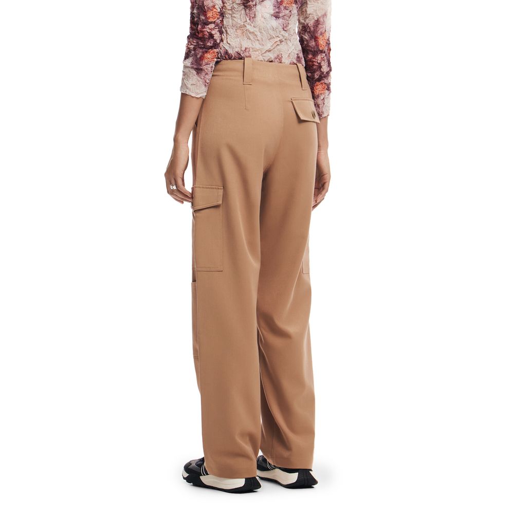 Desigual Beige Polyester Jeans &amp; Pant